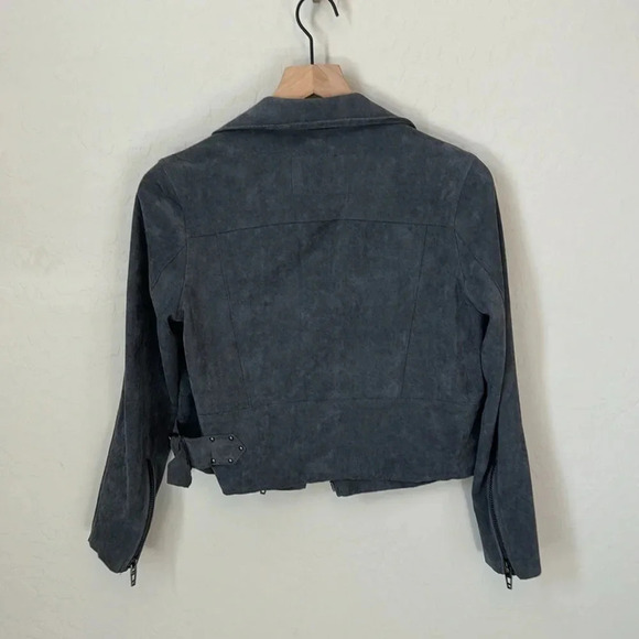 BLANK NYC Elliot Faux Suede Moto Jacket Size XS Petite - Picture 9 of 11